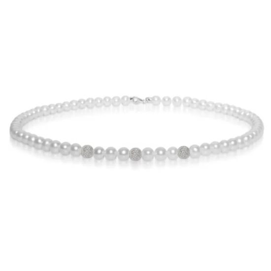 Collar Promesse Mujer in Oro blanco Perla FRS36- - FRS36-